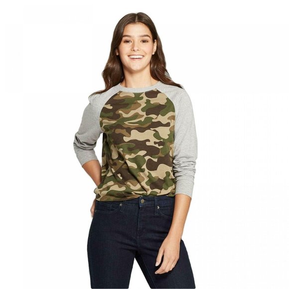 camo raglan shirt